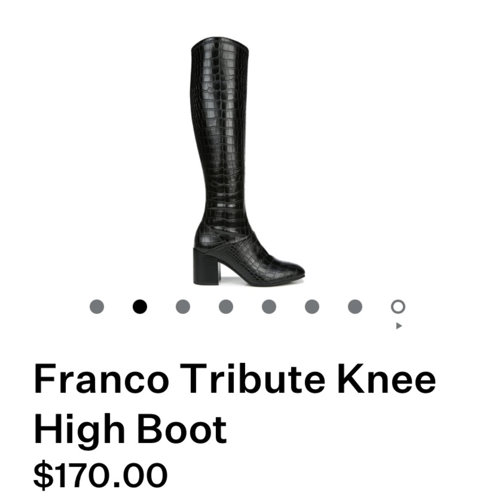 Knee high Croc print boots